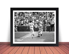 Framed RYNE SANDBERG & DON ZIMMER Photo Picture WRIGLEY FIELD 8x10 or 11x14 (W2)
