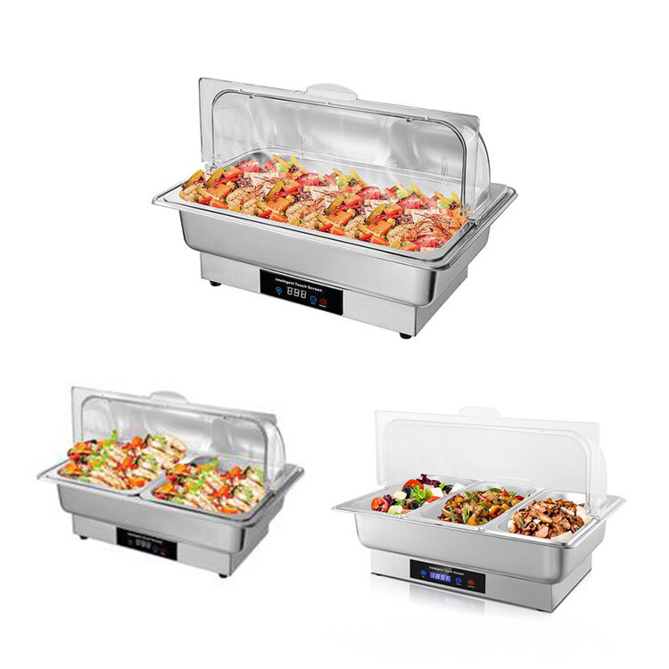 Stainless Steel Electric Buffet Server Warmer Chafing Dish Set W/Adjustable Heat