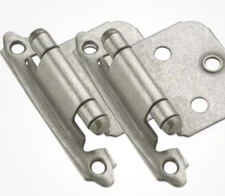 Amerock BP3429-WN Weathered Nickel Self-Closing Variable Overlay Hinge Pair