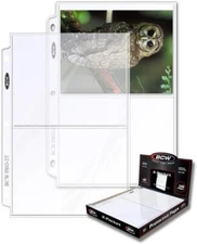 25 BCW Pro 2-Pocket 5x7 Photo Album Pages | Binder Storage Ultra Sheets