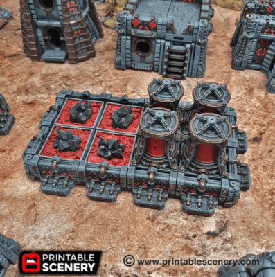 Sithic Outpost Plasma Crystal Pit & Missile Sentry Tower - Grimdark Terrain