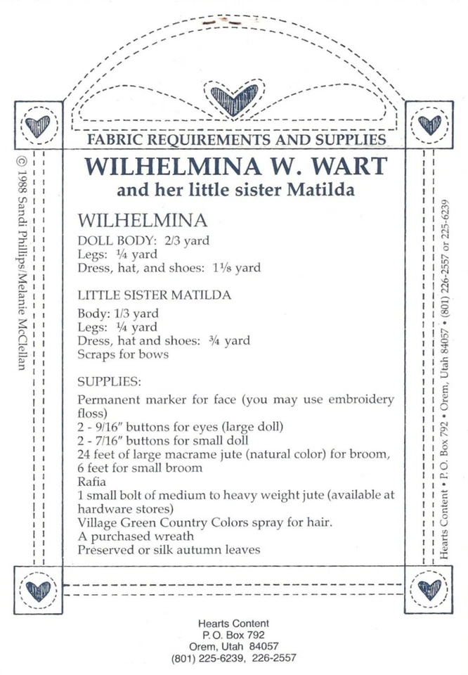 Two (2) Witch Dolls - Vintage Sewing Pattern - Image 3 of 4