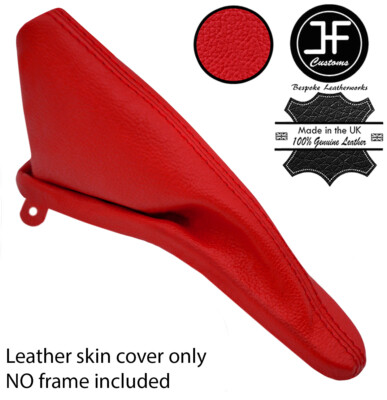 RED TOP GRAIN REAL LEATHER E BRAKE GAITER FOR BMW MINI R50 R53 2001-2006