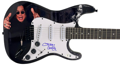 OZZY OSBOURNE BLACK SABBATH SIGNED ELECTRIC GUITAR AUTOGRAPH