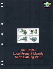 $6.00 Scott Value - 1999 HAITI Frogs, Lizards, Reptiles Caribbean Sea MNH NH UMM