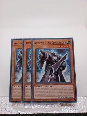 3x Ancient Gear Commander 1st Edition Common LEDE-EN008 Yu-Gi-Oh!