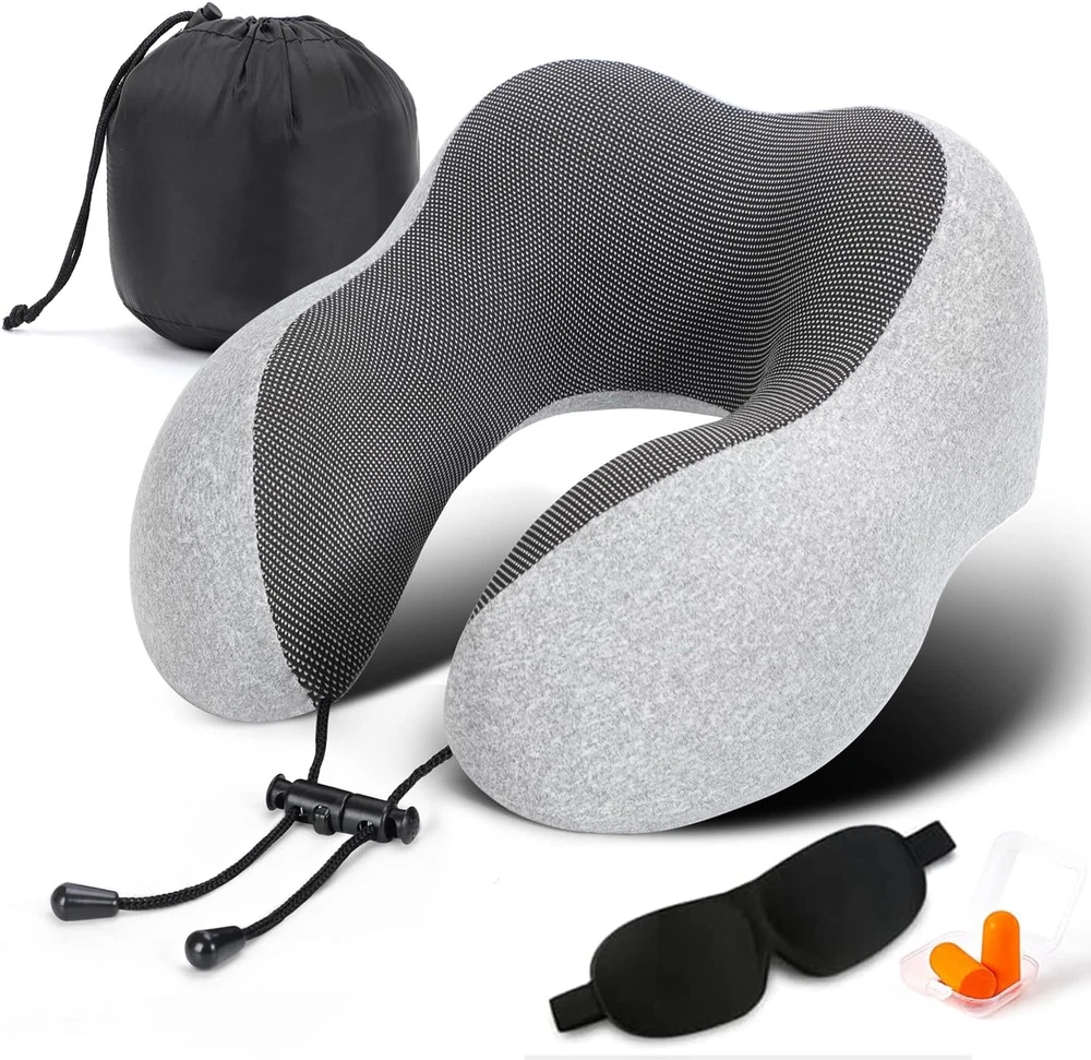 Travel Pillow, Best Memory Foam Neck Pillow Head Support Soft Pillow for Sleepin