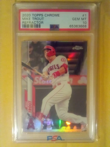 2020 Topps Chrome Mike Trout REFRACTOR #1 Gem Mint SP PSA 10