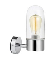 Chrom Badezimmerlampe Moderne Wandleuchte Leuchter 1X15W/E27 IP44 17,5X9X27 [Cm]