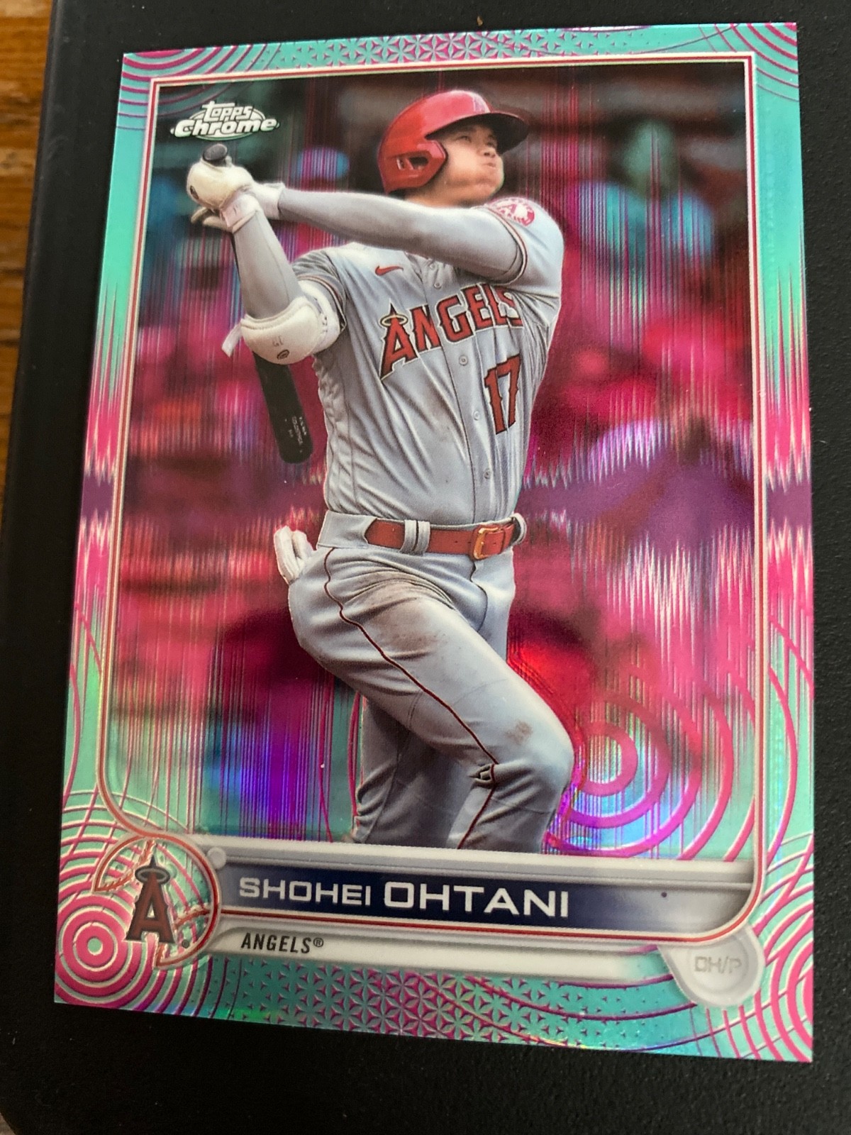 2022 Topps Chrome Shohei Ohtani 1 Aqua and Pink Sonic Refractor #19/199 NM/M