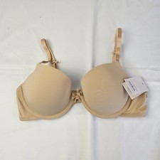 Auden Womens Everyday Lightly Lined Demi T-Shirt Bra Beige Size 32B New