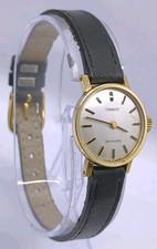 Vtg 1967 Tissot Stylist 17 Jewels Gold Plated 21mm Minimalist Ladies Wrist Watch