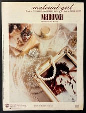 1985 MADONNA "MATERIAL GIRL" SHEET MUSIC - ROCK  ROLL ERA