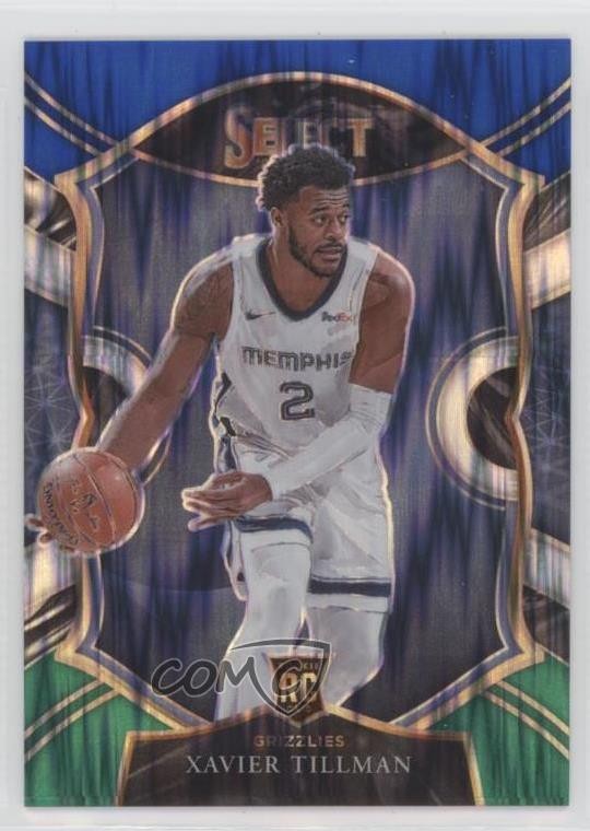 2020 Select Concourse Blue White Green Flash Prizm /49 Xavier Tillman #95 0u1n