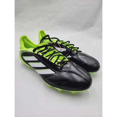 Size 8 Men's Adidas Copa Pure III Elite FG Core Black Green Soccer Cleats JH6304
