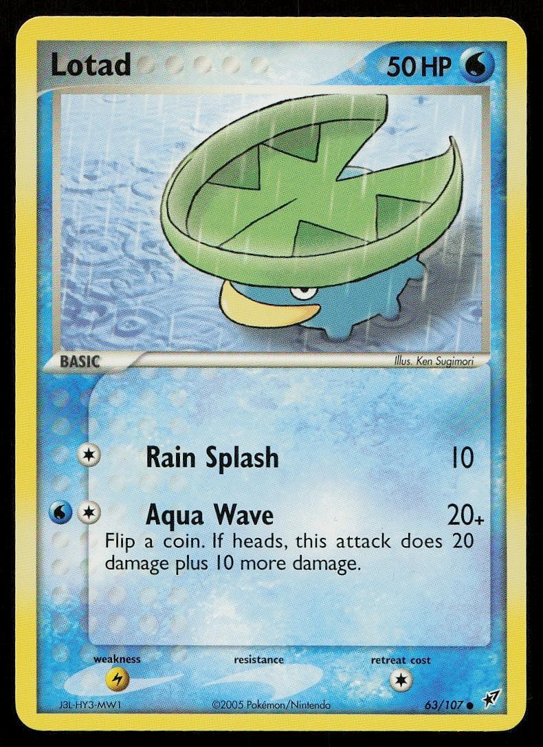Lotad 63/107 Common Deoxys Pokemon Near Mint