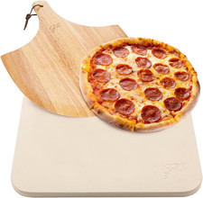 Rectangular Pizza Stone With Peel 15 X 12 Inch Cordierite Stone Rectangular Pizza Stone With Peel 15 X 12 Inch Cordierite Stone