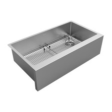 Elkay EFRUFF3417RDBG Crosstown Stainless Steel 35-7/8" Tall Farmhouse Sink Kit