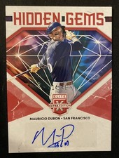 2019 Panini Elite Extra Edition Hidden Gems Red /49 Mauricio Dubon Auto