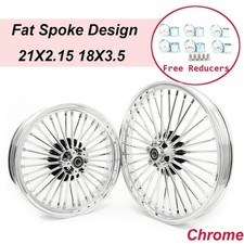 21x2.15 18x3.5 Fat Spoke Wheels Tubeless For Harley Dyna Fxd Fxdb Fxdl Low Rider