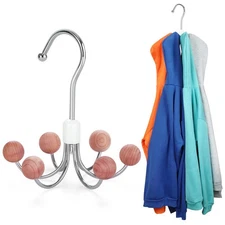 TOPIA HANGER Hoodie Hanger with 6 Cedar Balls, 360°Swivel Purse Hanger, Scarf...