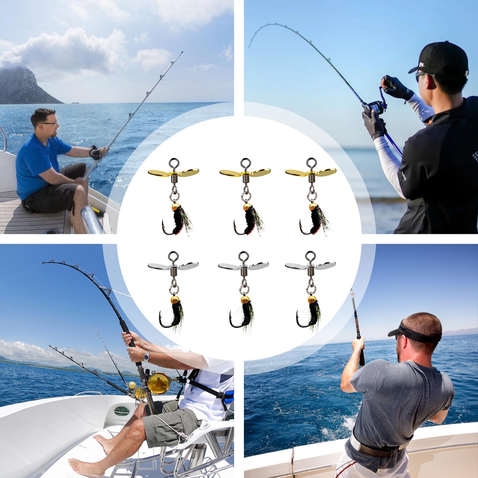 12Pcs Fly Fishing Lures Bass Poppers Flies Topwater Trout Panfish Bass Salmon - Image 7