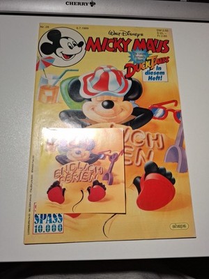 MICKEY MOUSE #28 1989 WITH STICKER & MINICOMIC WITH VICAR