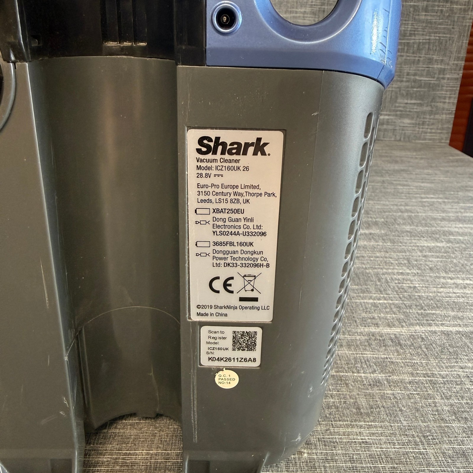 Shark ICZ160UK Vacuum Cleaner Battery 28.8V Genuine Part Power Pack image 4