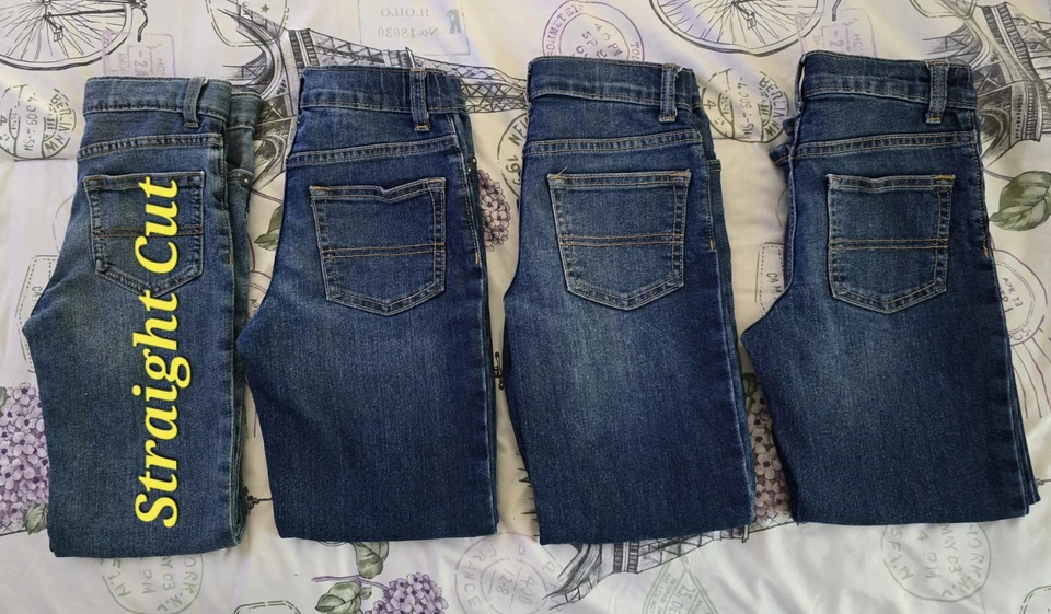 OSHKOSH B'GOSH CLASSIC SLIM KIDS BLUE JEANS ADJUSTABLE WAIST SIZE 6R LOT OF 4 - Image 2 of 4