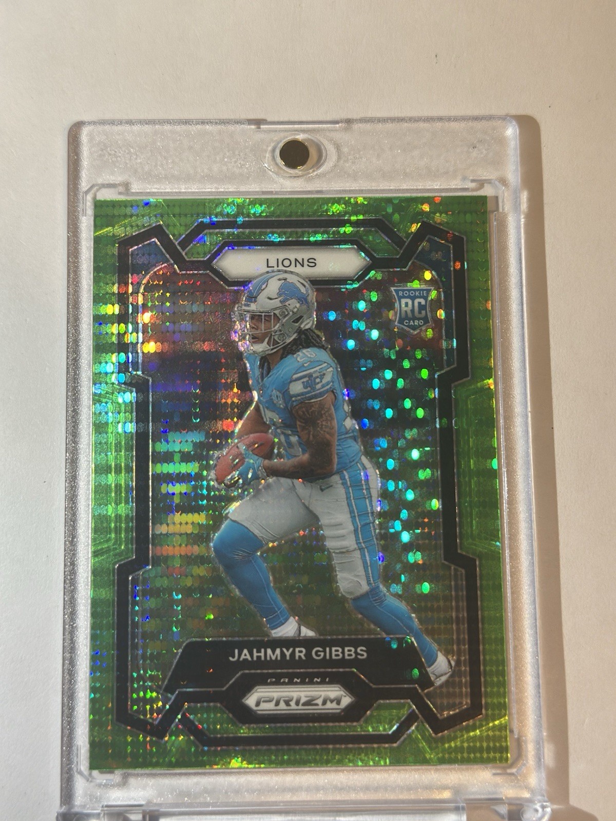 JAHMYR GIBBS Rookie Neon Green Pulsar Prizm 🔥(RC)  2023  Prizm #331 🔥LIONS