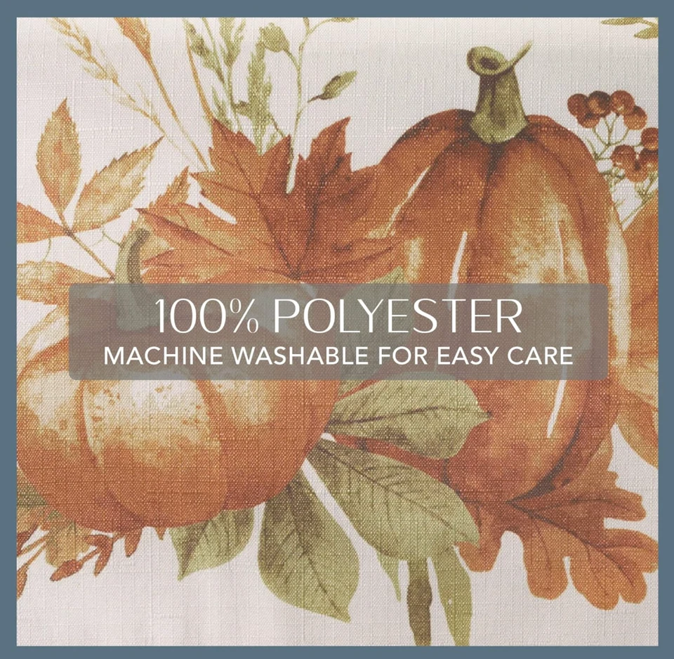 ELRENE HOME AUTUMN PUMPKIN GROVE POLYESTER HARVEST FALL TABLECLOTH 60"x 102" NEW - Image 4 of 4