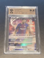 2021 Topps Chrome UEFA Champions League Soccer Lightning Strikes Lionel Messi 