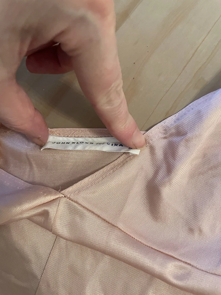 Vestido de Colección John Kloss CIRA Vestido Sin Mangas Vestido Rosa Excelente Talla Pequeña Foto 3 de 4