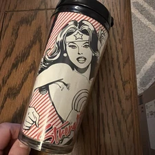 Zak Designs Travel Tumbler Cup Lid Wonder Woman Dishwasher Safe