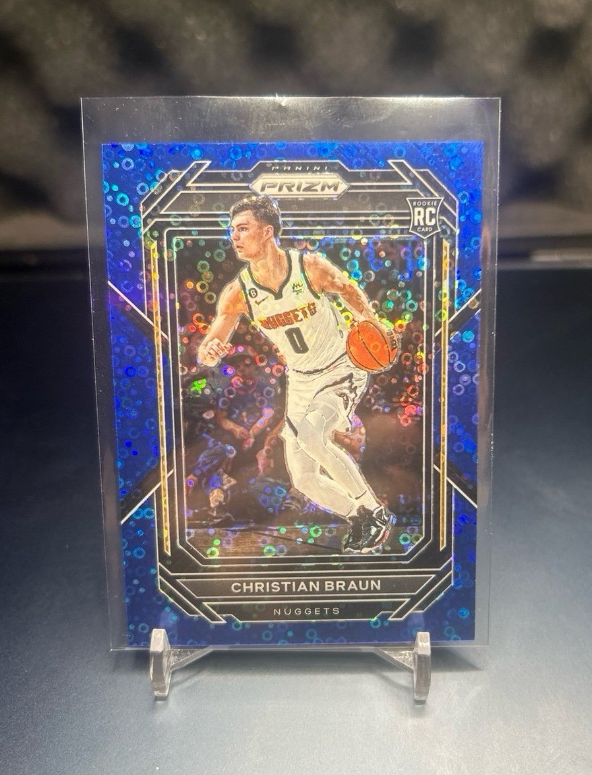 Christian Braun - RC - 2022-23 Prizm Fastbreak Blue Disco #’d /150 Card No. 223