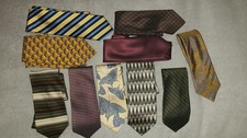 A Collection of 10 Men's Neck Ties Standard Length / Width, Good Quality, Lot 2
