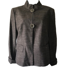 Lafayette 148 New York Lined Wool Blend Brown Blazer Jacket Lined Size 6
