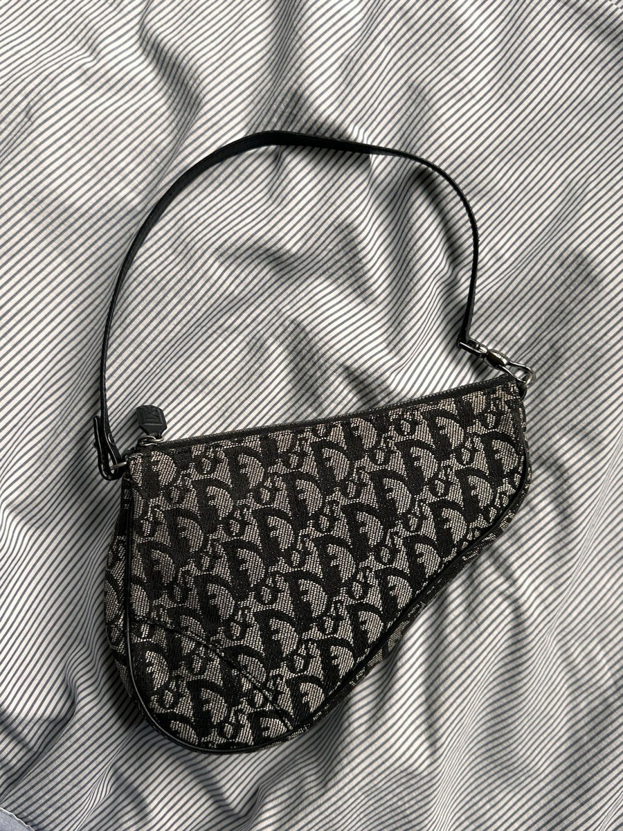 Vintage Dior Saddle Bag John Galliano Era Mini Bag Trotter Print