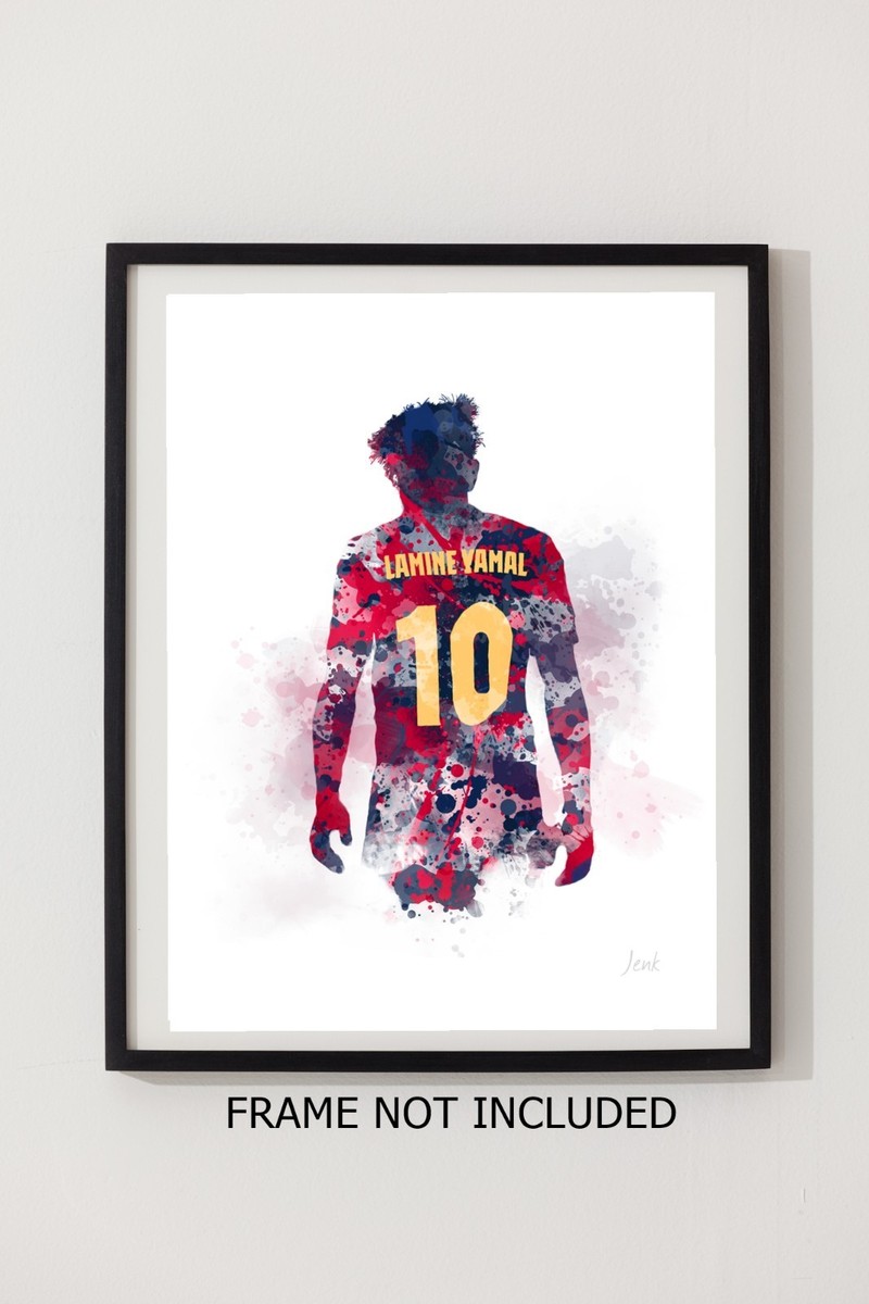 Poster de football de Kylian Mbappe Art mural football Affiche de