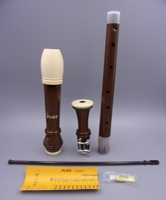 VINTAGE AULOS Tenor No. 111 BAROQUE RECORDER + CASE & MORE NEW OLD STOCK UNUSED