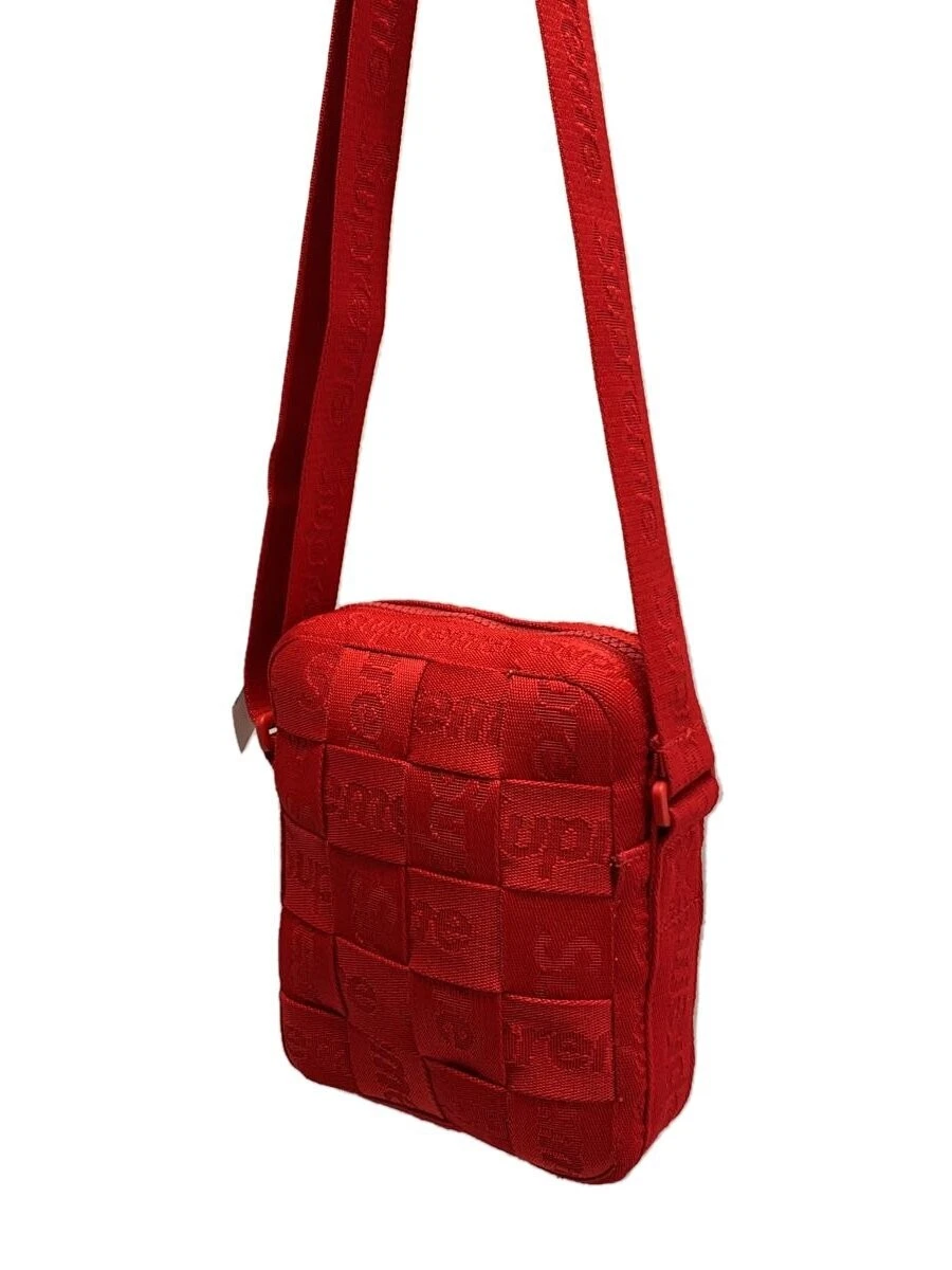 Sac à bandoulière/sac à bandoulière/polyester/rouge tissé Supreme