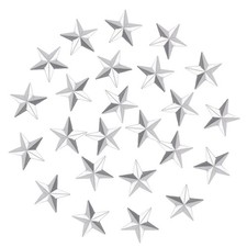 100Pcs Metal Barn Stars Iron -pointed Stars Wall Decorative Supplies
