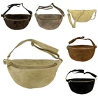 Genuine Leather Fanny Pack Italy Bag Crossbody Belt Bag Suede Smooth