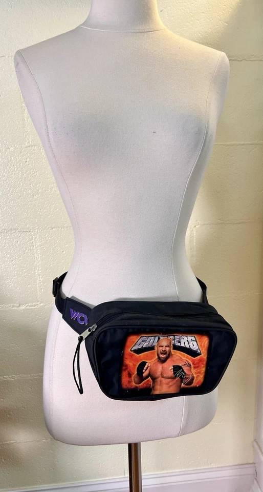Riñonera de colección WCW/NWO lucha libre Bill Goldberg 1998 clip alrededor de la cintura bolsa Foto 2 de 4