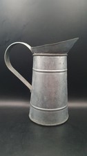 Galvanised Zinc Metal Pitcher Decorative Rustic Farmhouse Style Country Kitchen