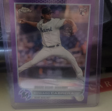 Topps Chrome Edward Cabrera USC87 Marlins Rookie Purple Refractor