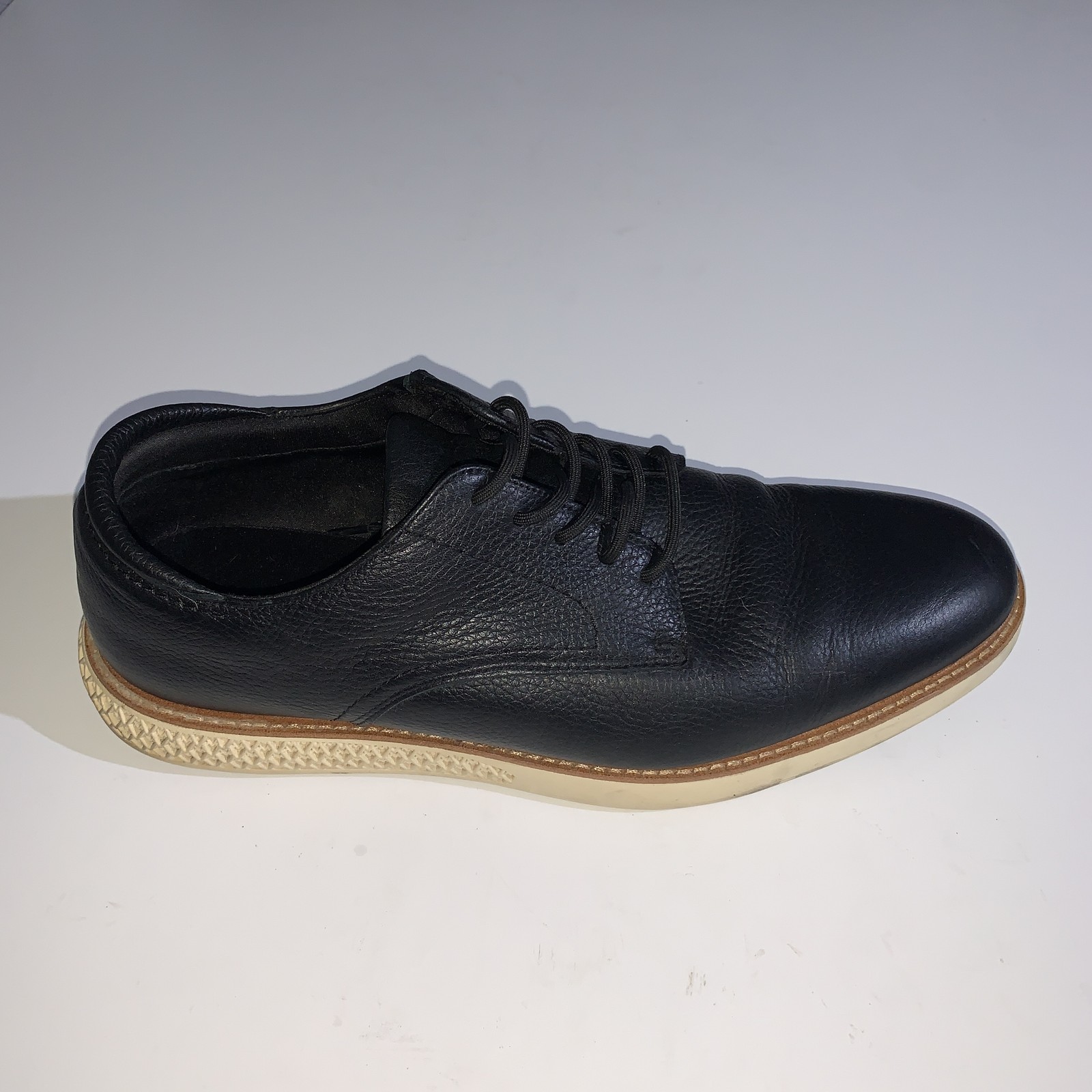 SAOLA Scarpe Aldo uomo taglia 11 pelle nera casual Oxford derby stringate suola comoda