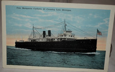 Pere Marquette Carferry 21 Crossing LAKE MICHIGAN POSTCARD UNPOSTED