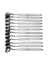 12 pcs Dental Rhodium Coated Mouth Mirror 5 w/ Handle Hu-Friedy Compatible 