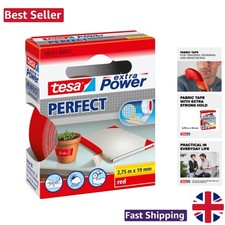 Weather-Resistant Red Fabric Tape 2.75m x 19mm - Perfect for Crafts & Repairs